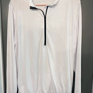 Bikewa White Long Sleeve Quarter-Zip Pullover men’s size Large
